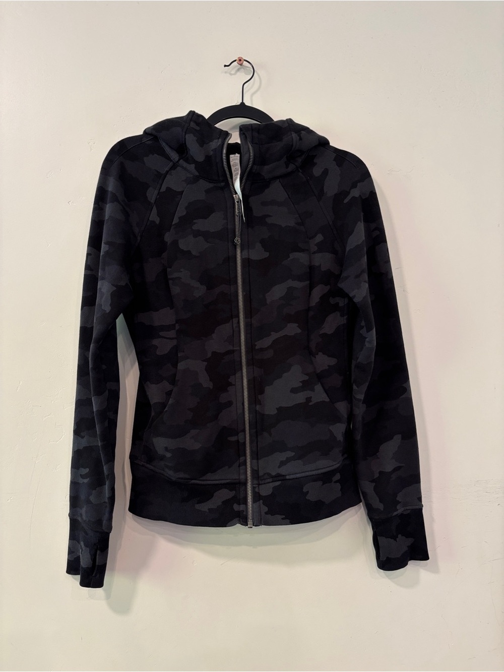Lululemon Scuba Full Zip Hoodie Womens Size 6 Camo Heritage 365 Deep Coal Multi